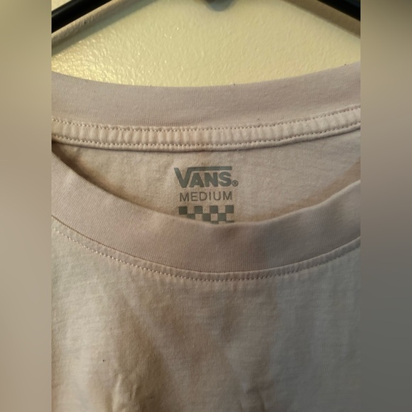 Vans Beige Cropped Long Sleeve Tee with Floral Graphic - Picture 3 of 4